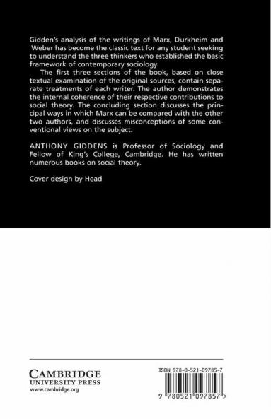 Capitalism and Modern Social Theory