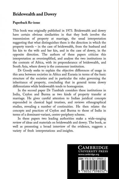 Bridewealth and Dowry