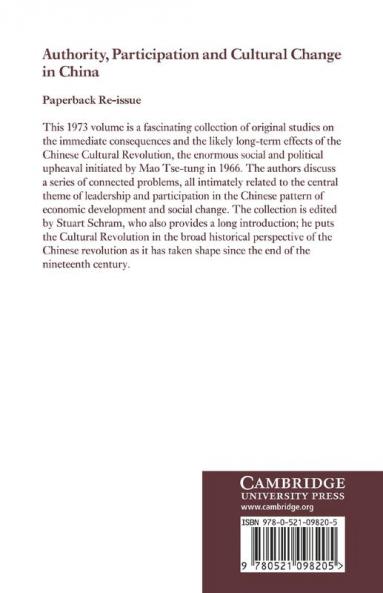 Authority Participation and Cultural Change in China