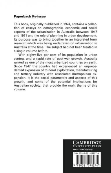 Urbanization in Australia