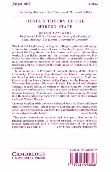 Hegel's Theory of the Modern State
