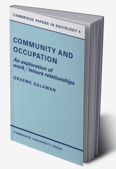 Community and Occupation