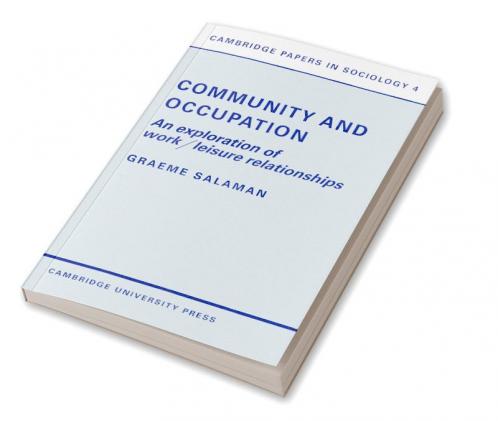 Community and Occupation