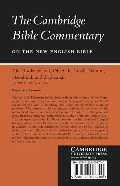 The Books of Joel Obadiah Jonah Nahum Habakkuk and Zephaniah