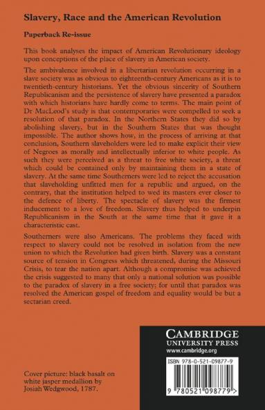 Slavery Race and the American Revolution