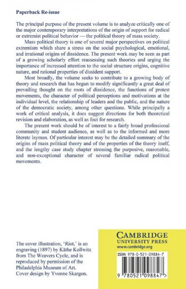 Mass Society and Political Conflict