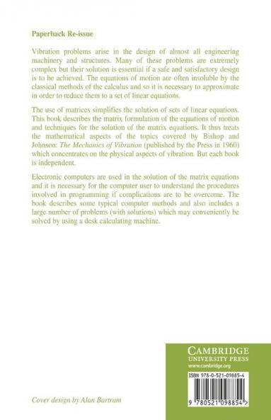 The Matrix Analysis of Vibration