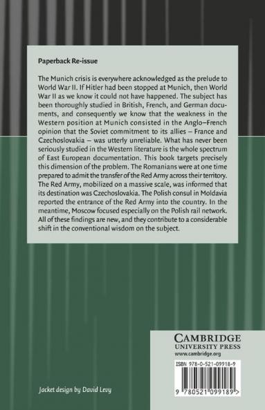The Soviets the Munich Crisis and the Coming of World War II