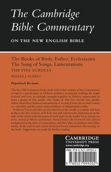 The Books of Ruth Esther Ecclesiastes the Song of Songs Lamentations