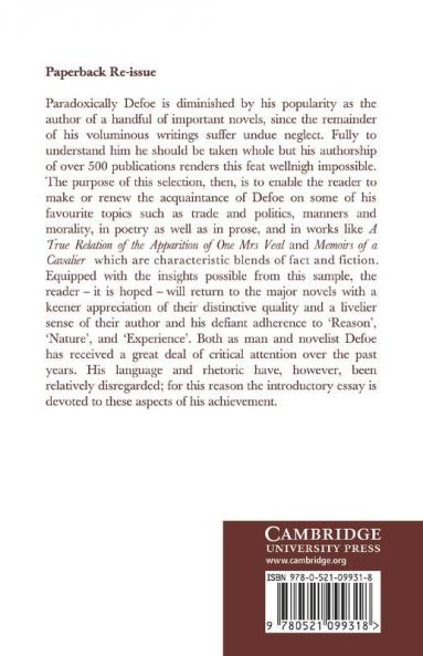 Selected Writings of Daniel Defoe