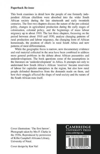 The Political Economy of Pondoland 1860 1930