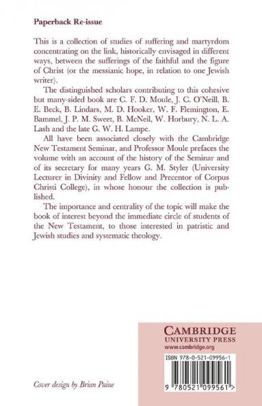 Suffering and Martyrdom in the New Testament