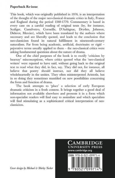 Neo-Classical Dramatic Criticism 1560 1770