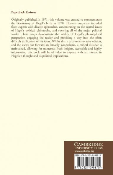 Hegel's Political Philosophy