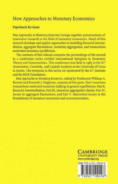 New Approaches to Monetary Economics