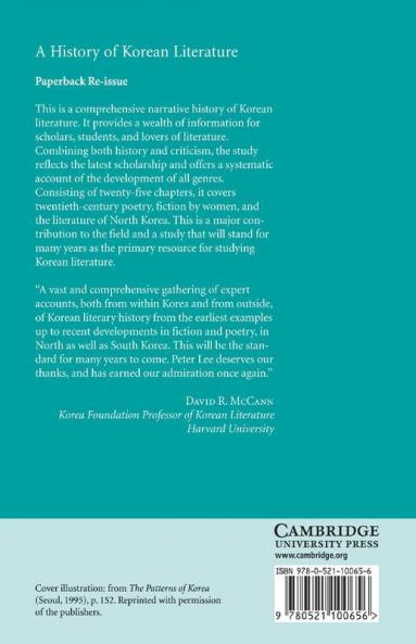 A History of Korean Literature