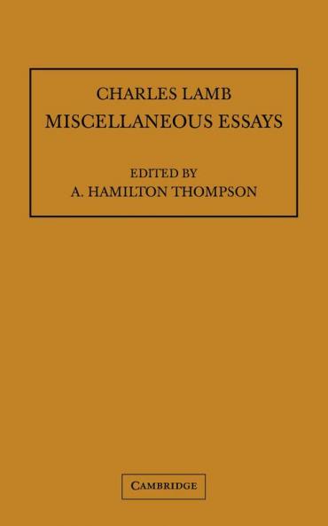 Miscellaneous Essays