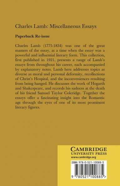 Miscellaneous Essays