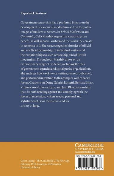 British Modernism and Censorship