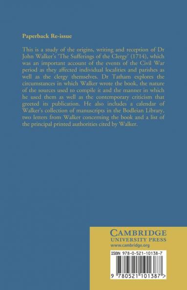 Dr John Walker and the Sufferings of the Clergy
