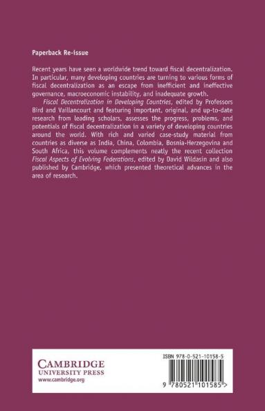 Fiscal Decentralization in Developing Countries