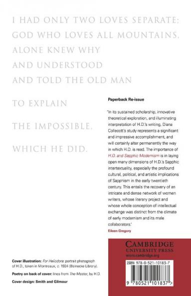 H.D. and Sapphic Modernism 1910 1950