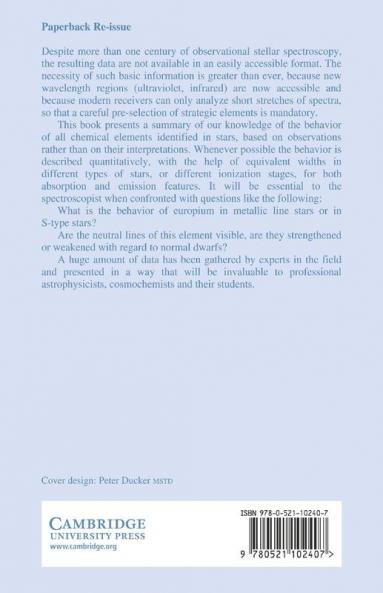 The Behavior of Chemical Elements in Stars