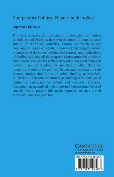 Comparative Political Finance in the 1980s