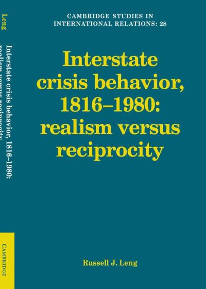 Interstate Crisis Behavior 1816 1980