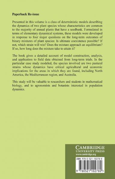 Mathematical Ecology of Plant Species Competition