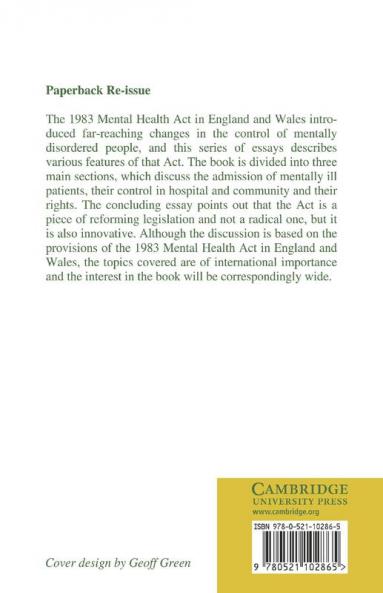 Mental Disorder and Legal Control