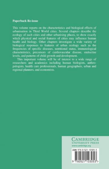 Urban Ecology and Health in the Third World