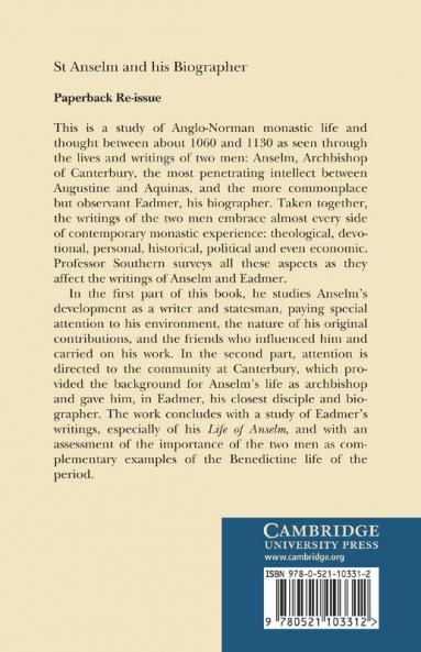 Saint Anselm and His Biographer