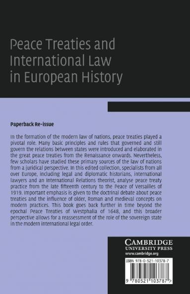 Peace Treaties and International Law in European History
