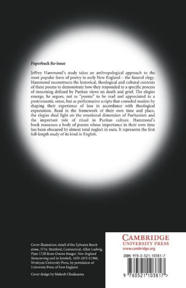 The American Puritan Elegy