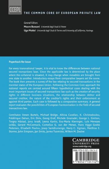 Security Rights in Movable Property in European Private Law