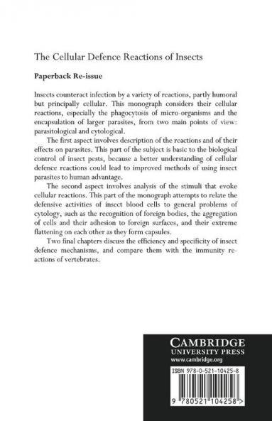 The Cellular Defence Reactions of Insects