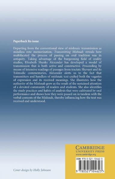 Transmitting Mishnah