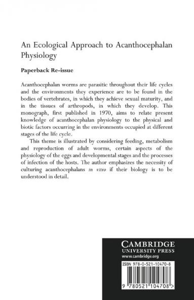 An Ecological Approach to Acanthocephalan Physiology