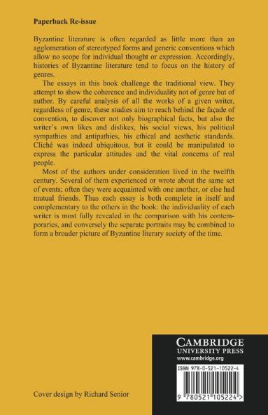 Studies on Byzantine Literature of the Eleventh and Twelfth Centuries