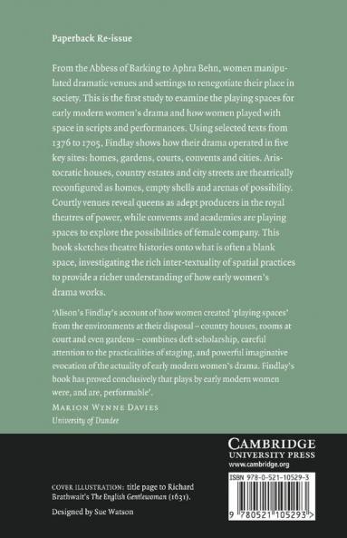 Playing Spaces in Early Women's Drama