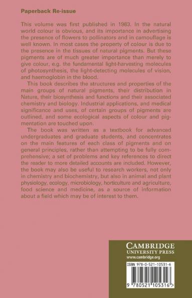 The Biochemistry of Natural Pigments