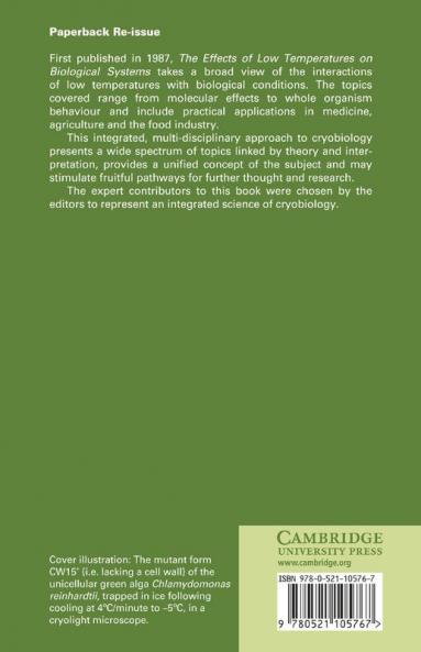 The Effects of Low Temperature on Biological Systems