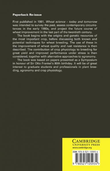 Wheat Science - Today and Tomorrow