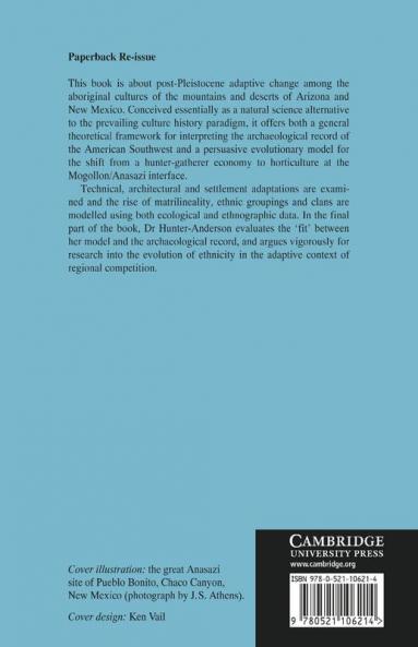 Prehistoric Adaptation in the American Southwest