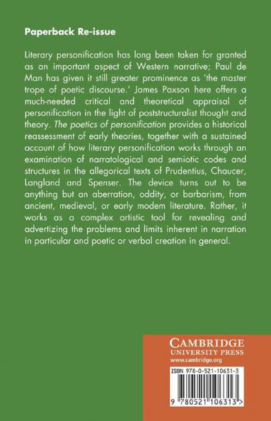 The Poetics of Personification