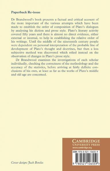 The Chronology of Plato's Dialogues