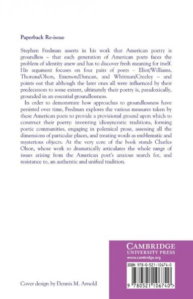 The Grounding of American Poetry