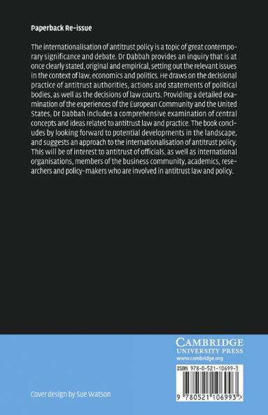 The Internationalisation of Antitrust Policy