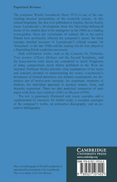 Lutoslawski and His Music